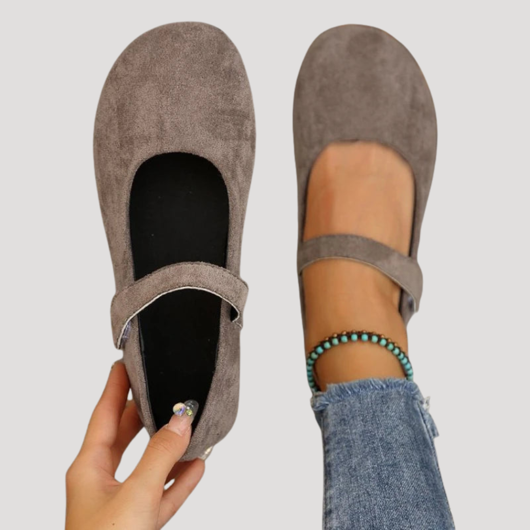 Genevieve | Elegant Suede Mary Jane Flats