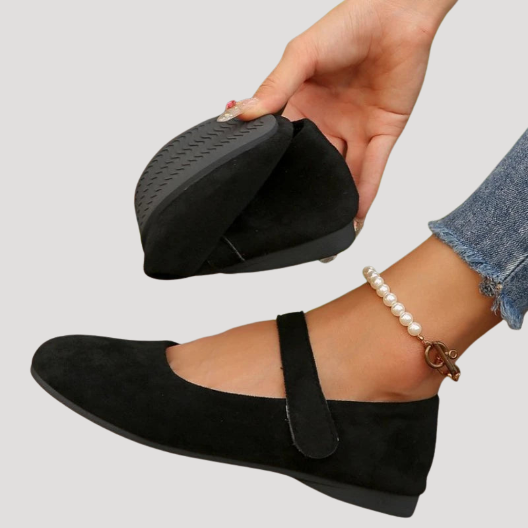 Genevieve | Elegant Suede Mary Jane Flats