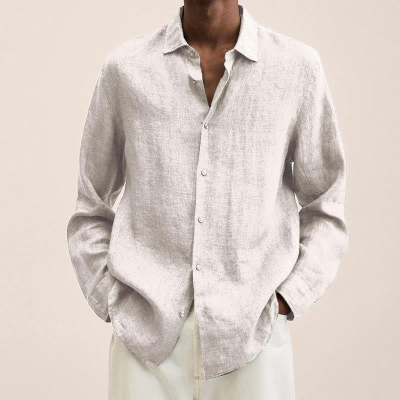 Dmitri | Men's Casual Linen Long Sleeve Button Down Shirt