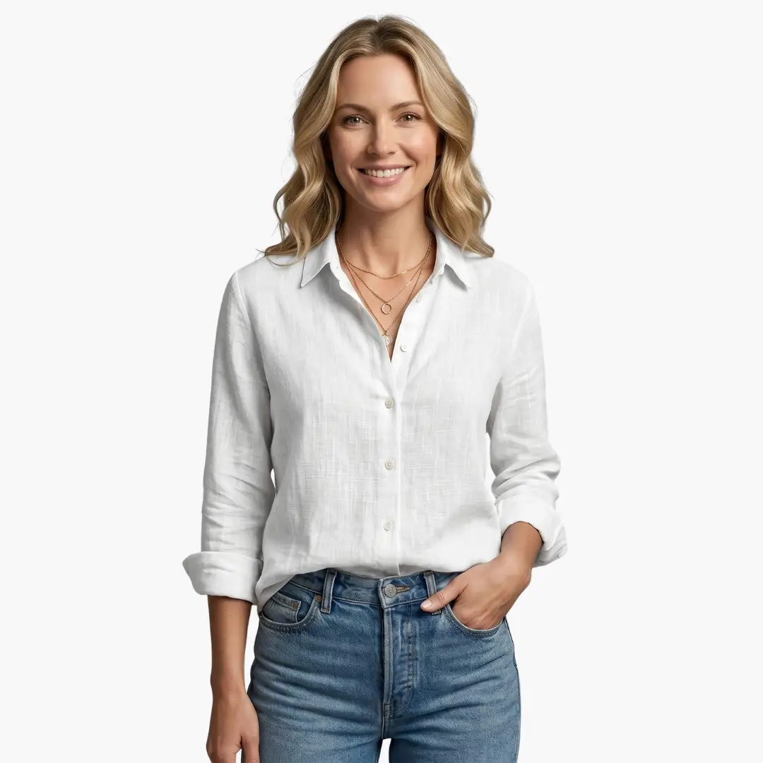 Celestria | Casual Linen Button Down Shirt