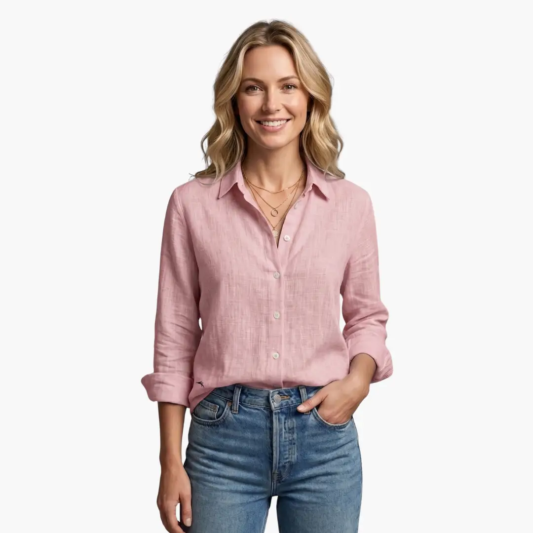 Celestria | Casual Linen Button Down Shirt