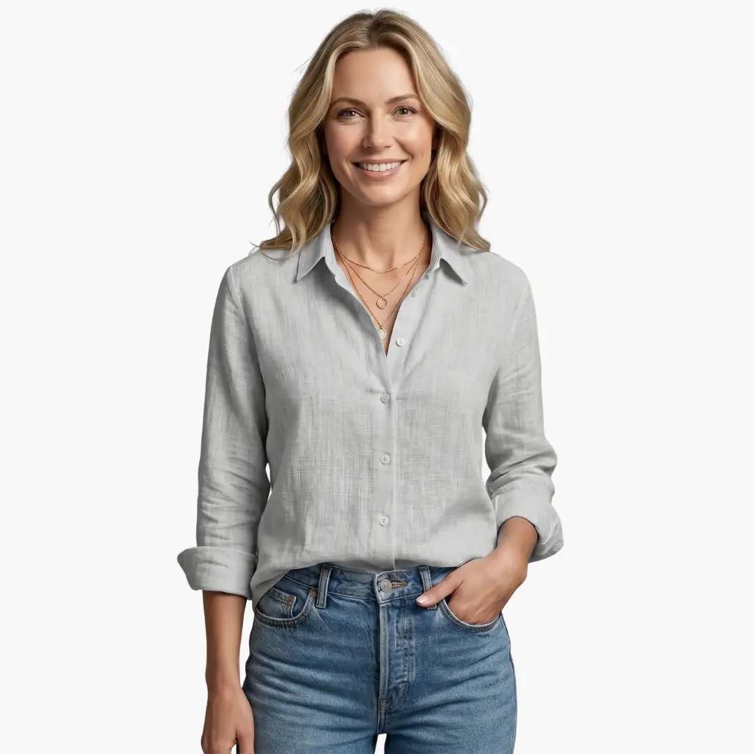 Celestria | Casual Linen Button Down Shirt
