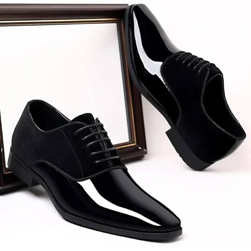 Donovan | Men's Classic Patent Toe Oxford Dress Shoes