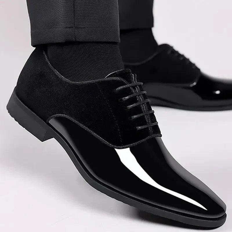 Donovan | Men's Classic Patent Toe Oxford Dress Shoes