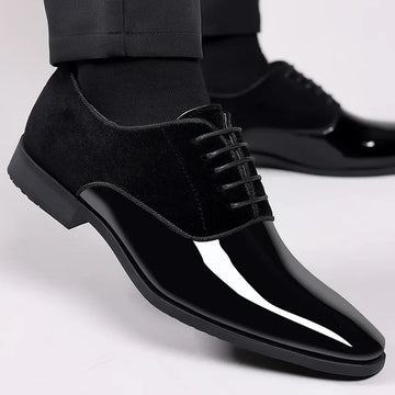 Donovan | Men's Classic Patent Toe Oxford Dress Shoes