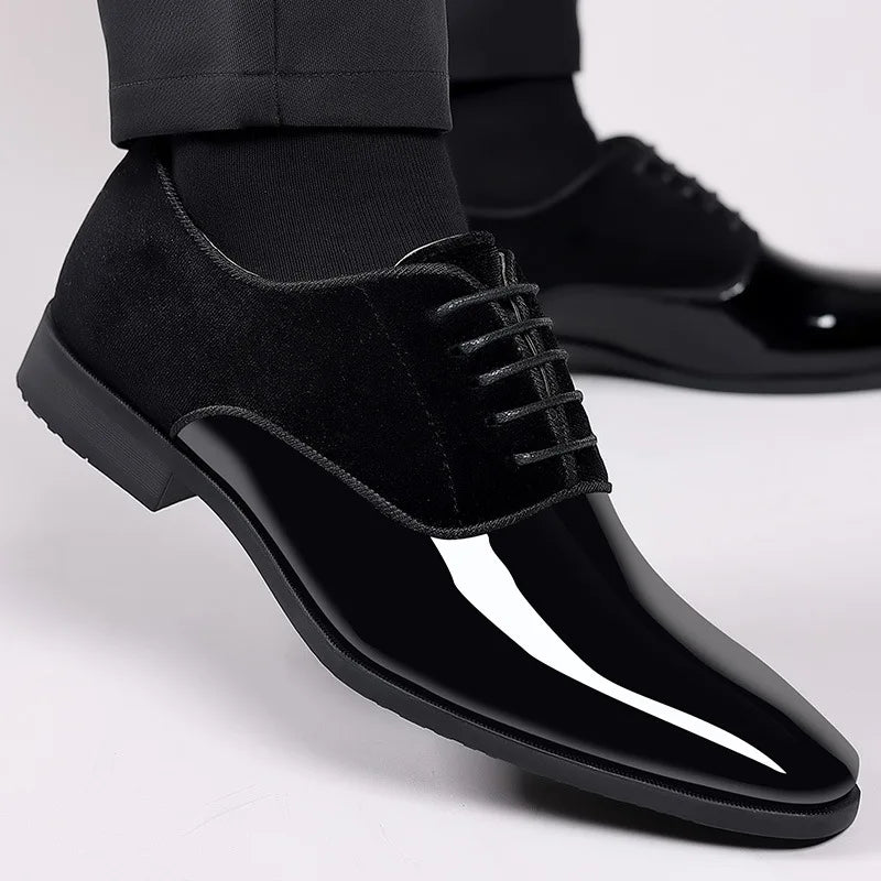 Donovan | Men's Classic Patent Toe Oxford Dress Shoes