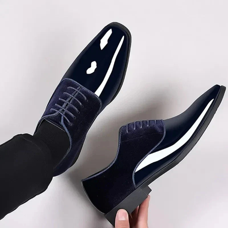 Donovan | Men's Classic Patent Toe Oxford Dress Shoes