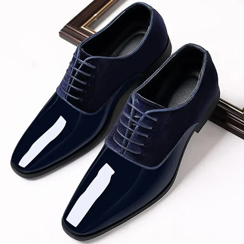 Donovan | Men's Classic Patent Toe Oxford Dress Shoes