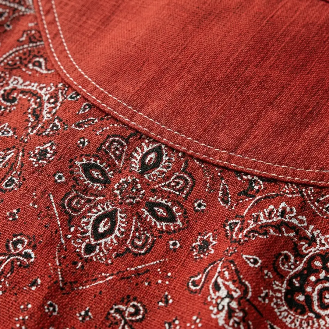 Delphinia | Casual Paisley Print Button-Down Shirt