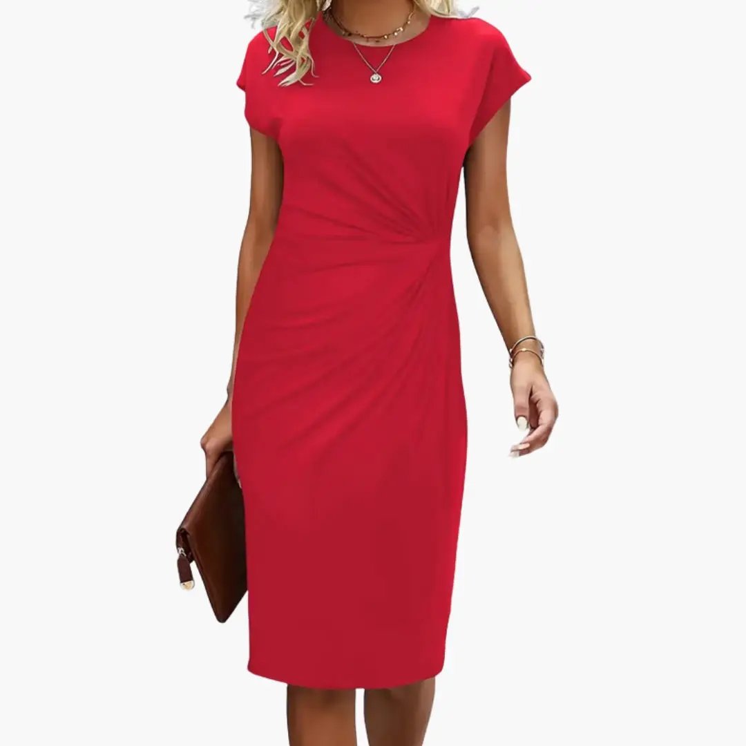 Mirabelle | Sophisticated Ruched Bodycon Midi Dress