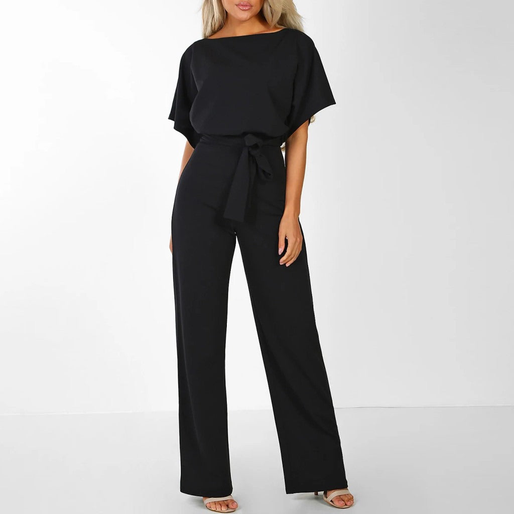 Arabella | Elegant Off Shoulder Wide Leg Jumpsuit