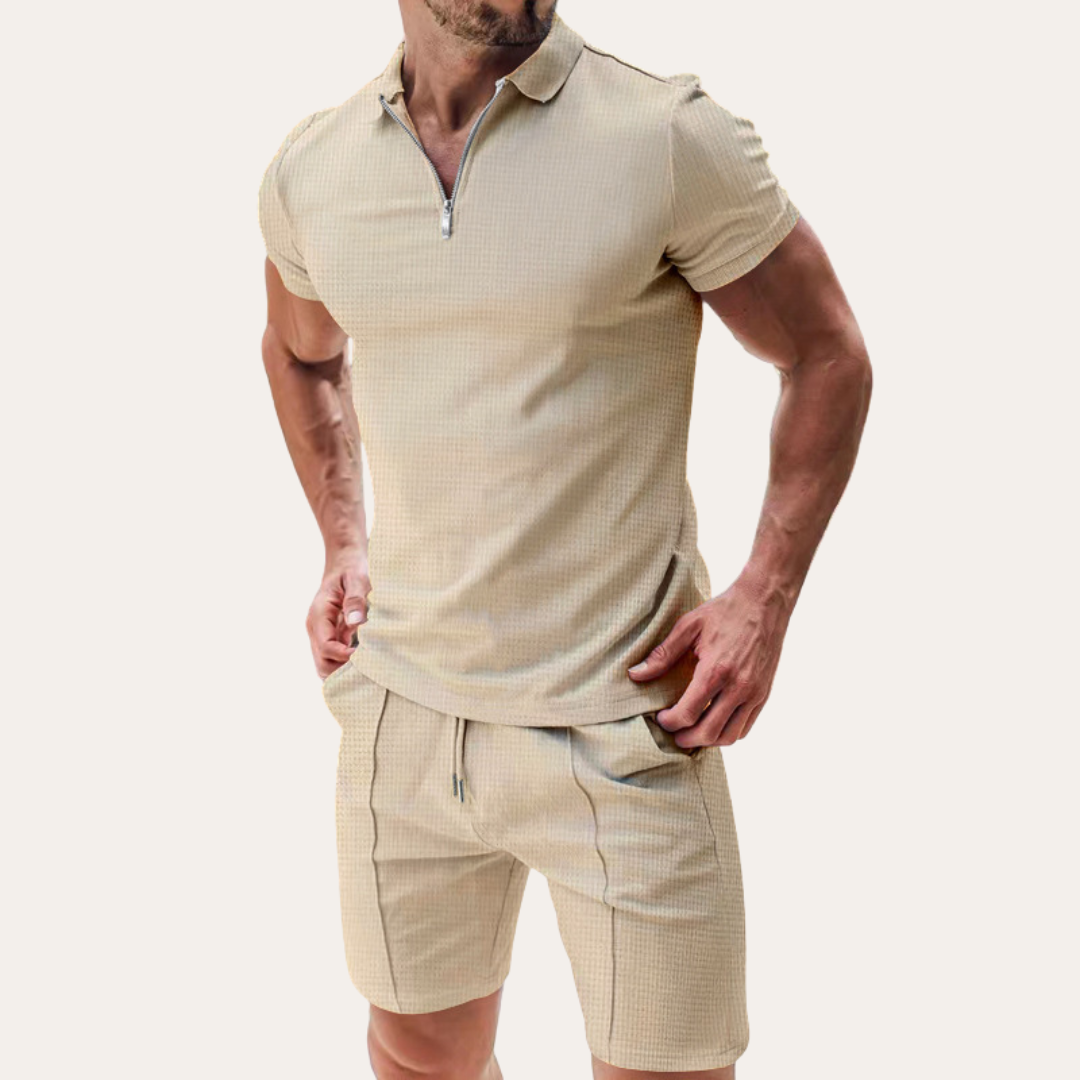 Luciano | Men's Slim Fit Polo Short Set