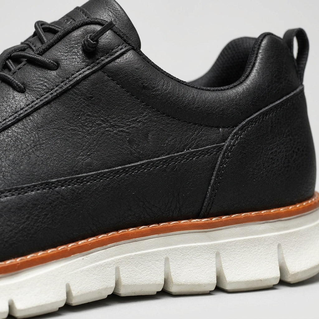 Men's Sneakers Lace-Up Leather Low-Top Padded Sole