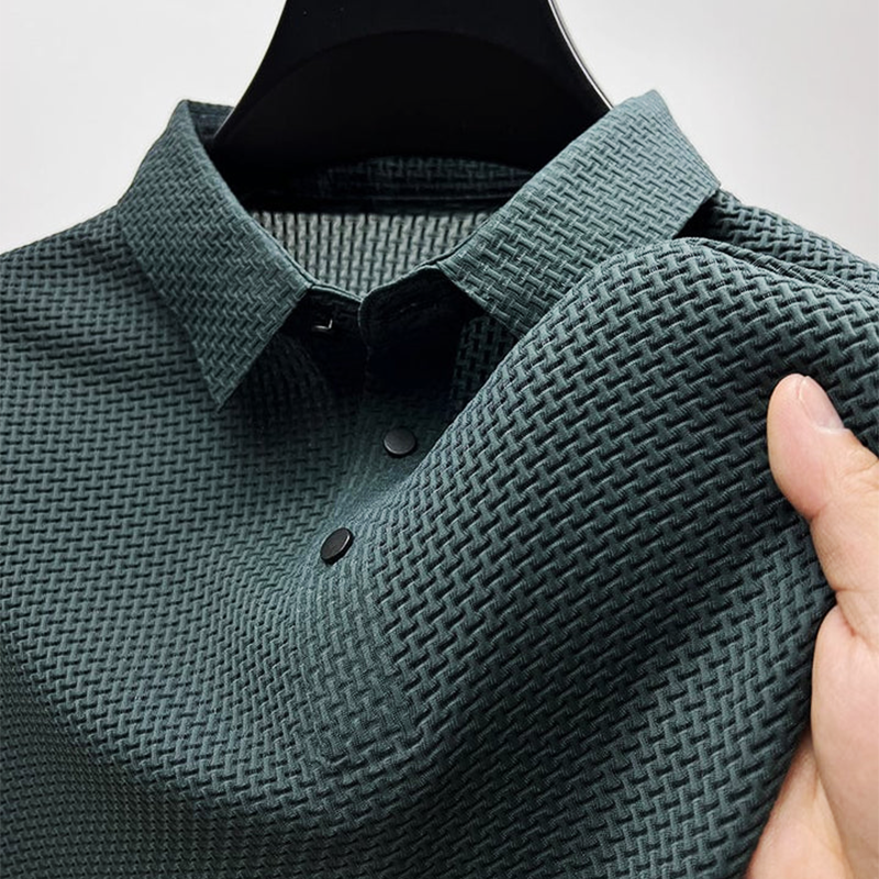 Thaddeus | Men's Classic Waffle Knit Polo