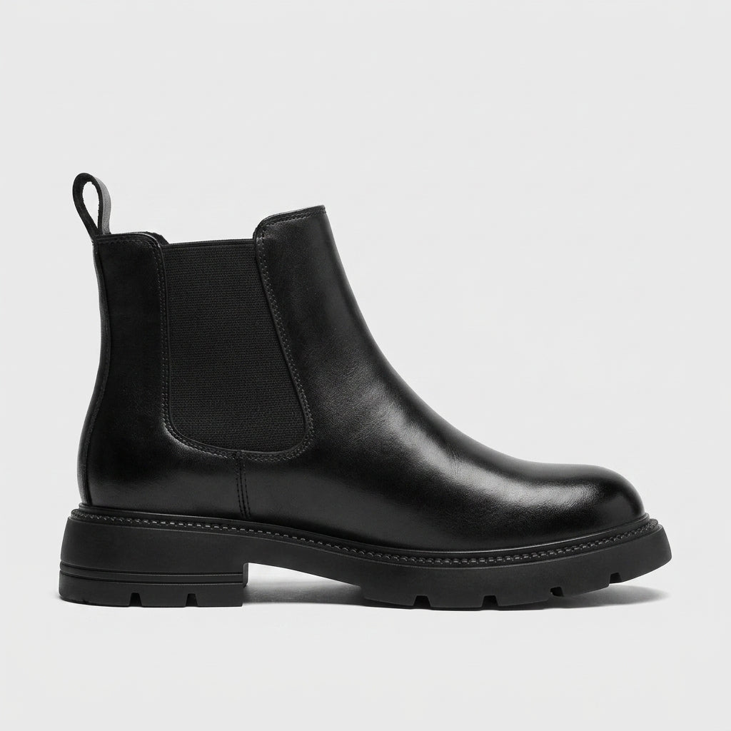 Women's Ankle Boots Chelsea Elastic Gore - Low Heel Lug Sole