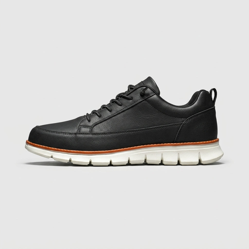 Men's Sneakers Lace-Up Leather Low-Top Padded Sole