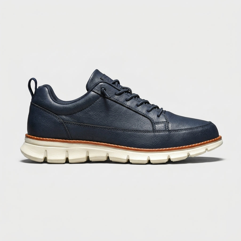 Men's Sneakers Lace-Up Leather Low-Top Padded Sole