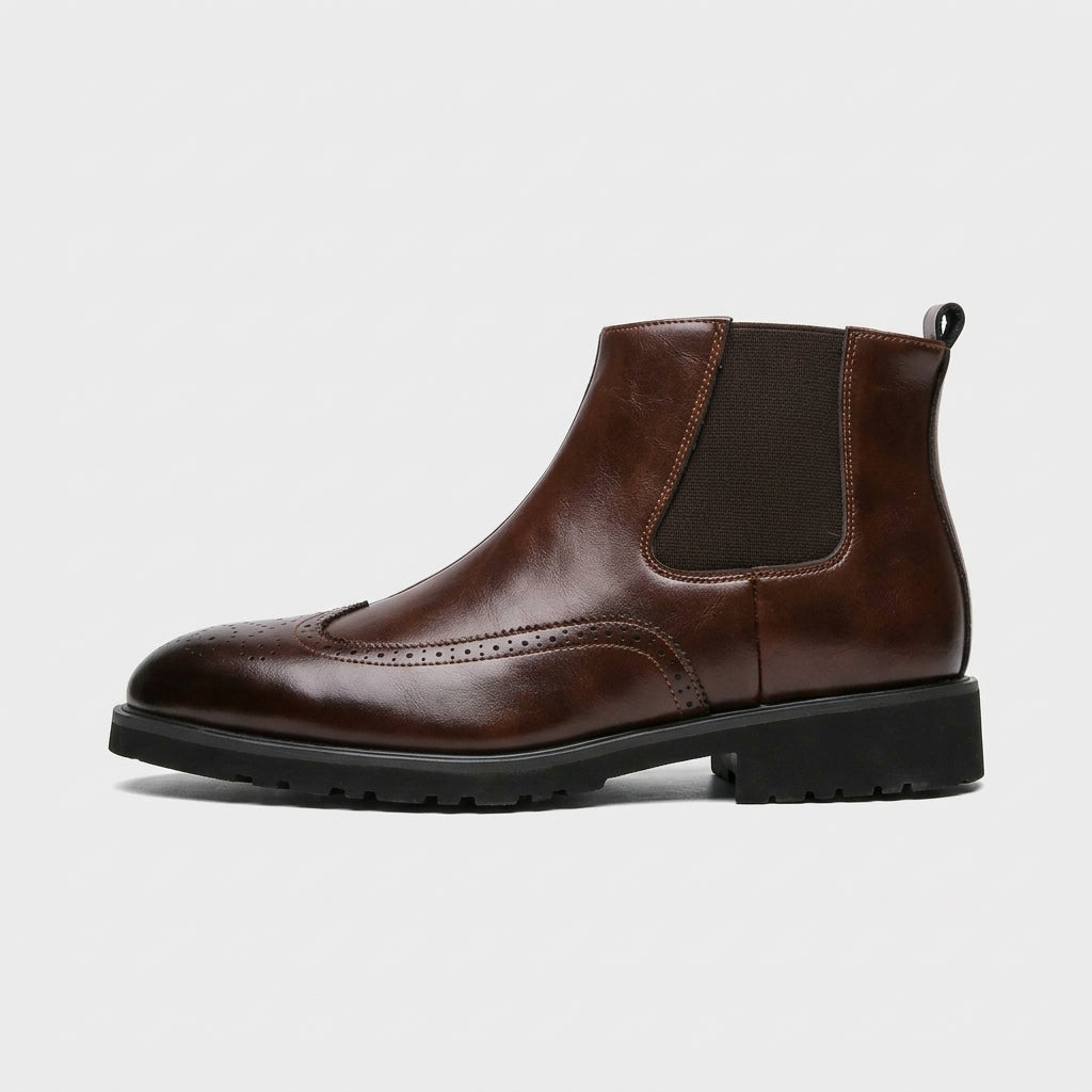 Men's Boots Ankle Chelsea Wingtip Brogue Leather