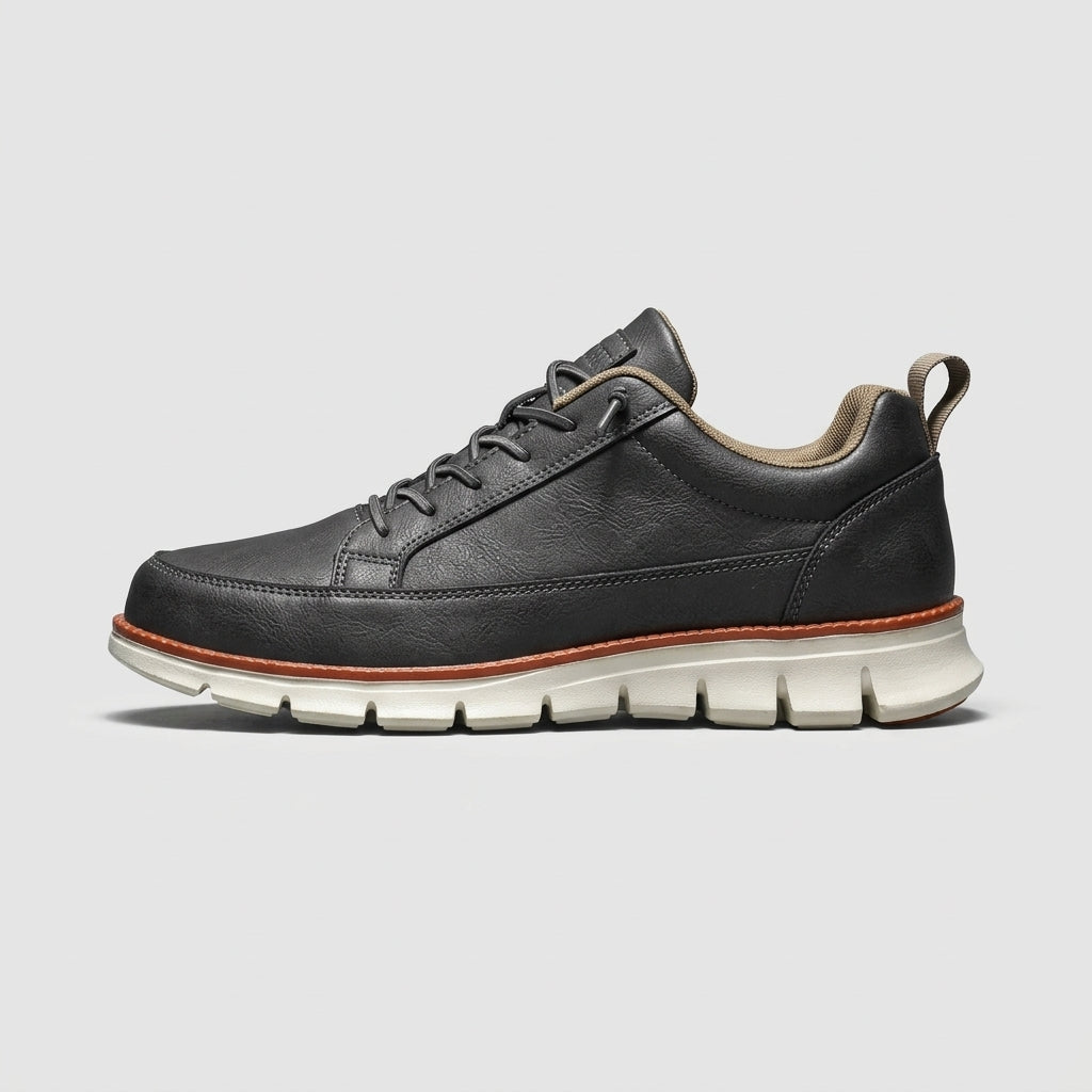 Men's Sneakers Lace-Up Leather Low-Top Padded Sole