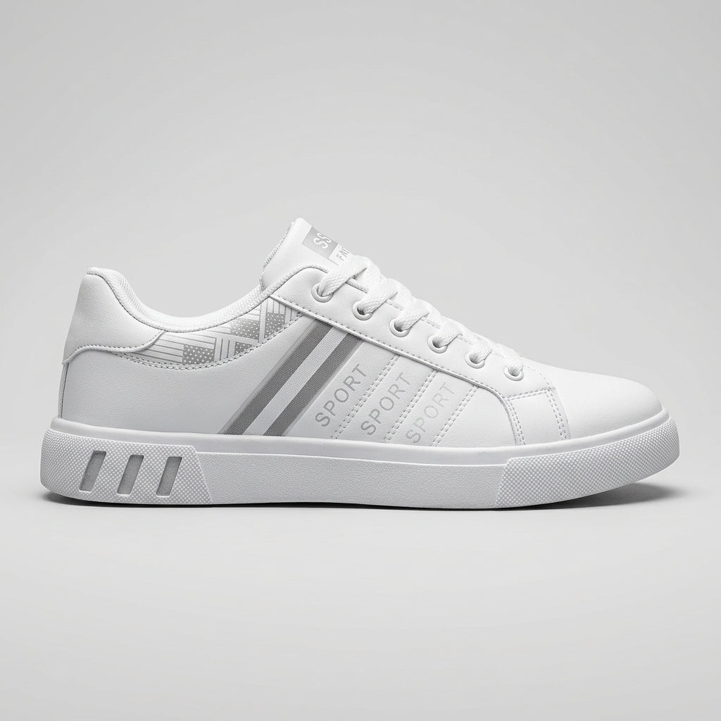 Men's Sneakers Low-Top Lace-Up with Striped Accent