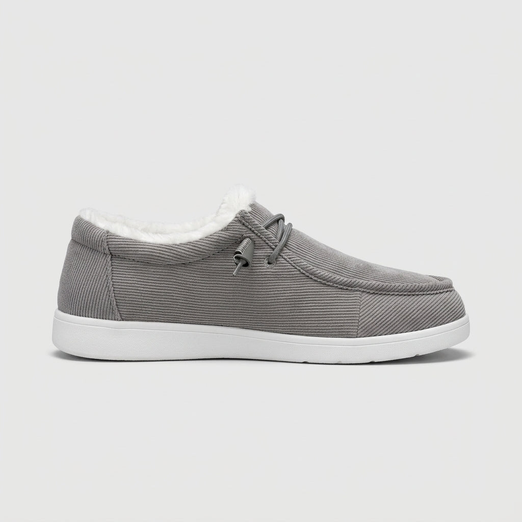 Women’s Corduroy Plush Lined Moc Toe Slip On Shoes