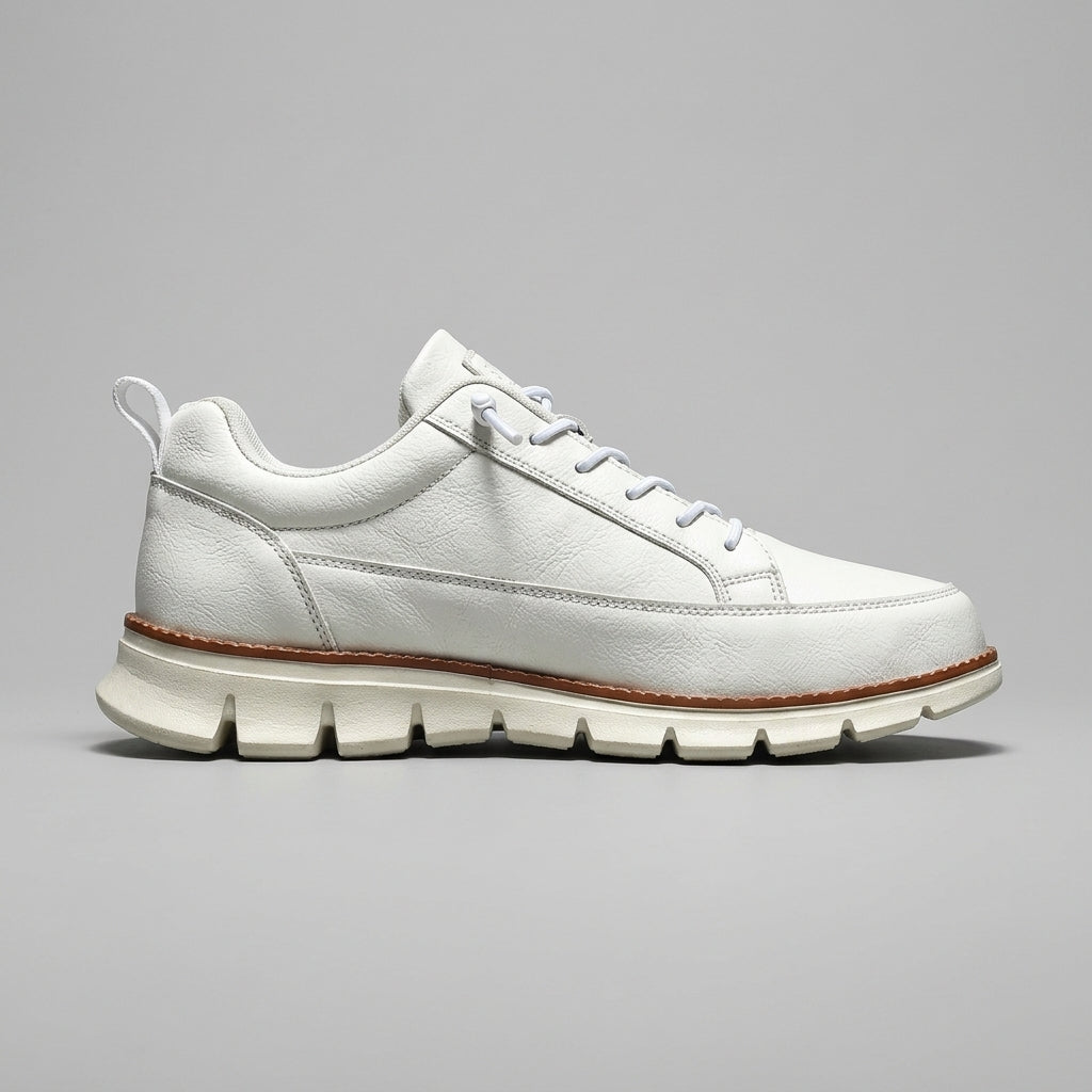 Men's Sneakers Lace-Up Leather Low-Top Padded Sole