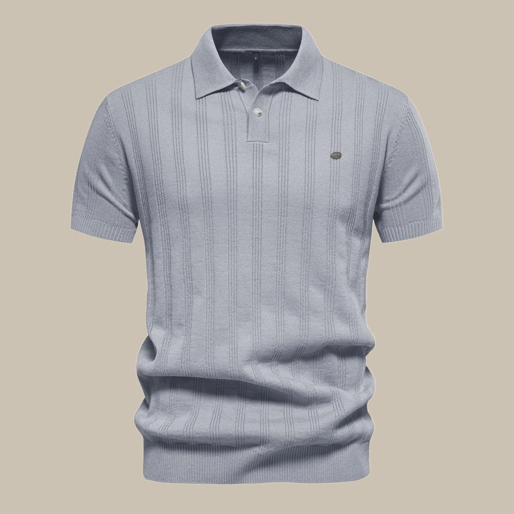 Caspian | Men's Classic Knit Textured Polo